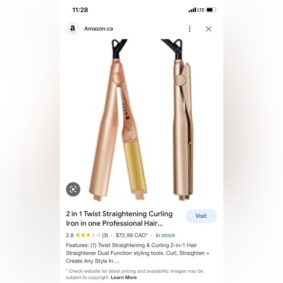 NWOT Twist straightening iron - Picture 2 of 12